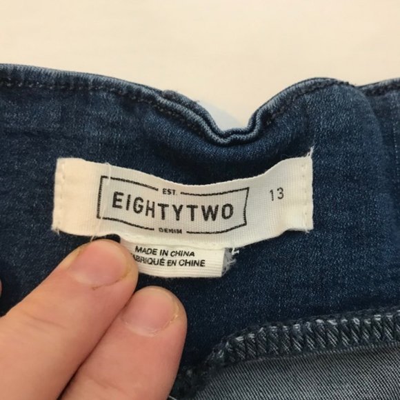 Eighty Two High-Waist Denim Mom Shorts Sz 13 - Picture 2 of 8